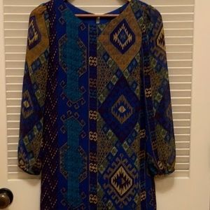 Peppermint Geometric Print Dress.